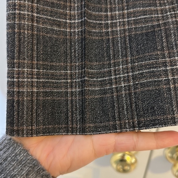 Theory Straight Plaid Wool Pants Trousers Sz2 - Picture 9 of 12